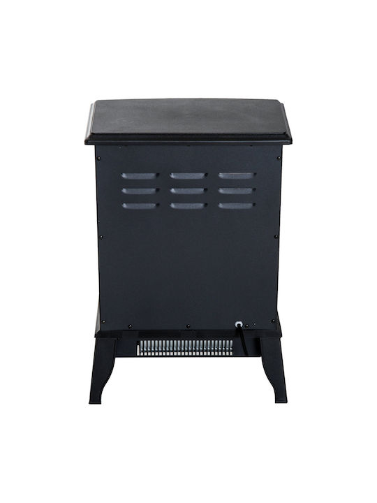 HomCom Επιδαπέδιο Ηλεκτρικό Τζάκι 2000W 39x56.5cm Μαύρο
