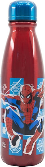 Stor Sticlă Pentru Copii Spiderman Din Aluminiu Roșie 600ml