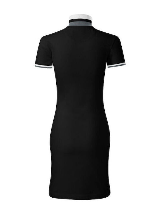 Malfini Sommer Mini Sportkleid Kurzärmelig Schwarz