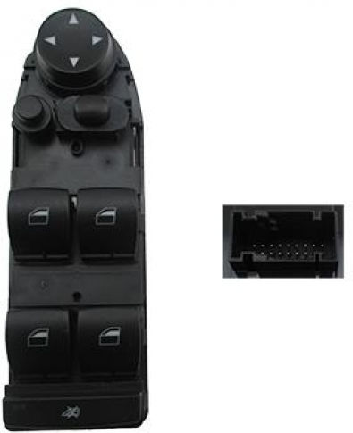 Mcar Car Window Switch for BMW E90 / E91 18pin Black