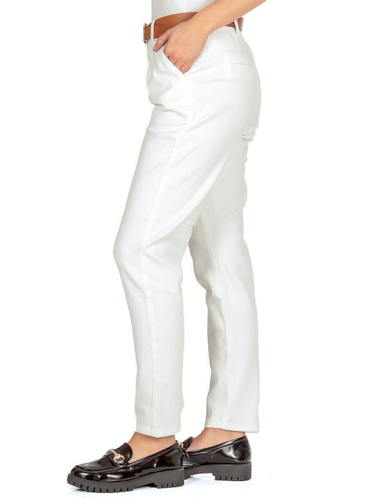 Silia D Women's Jean Trousers White