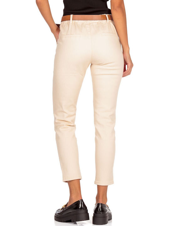 Damenjeans mit Rissen Beige JNS-49869 (CRM)