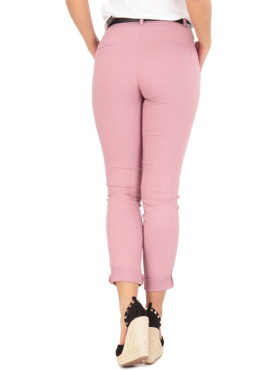 Silia D Women's Fabric Trousers Pink