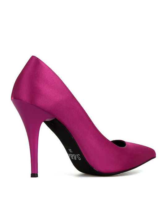 Pantofi cu toc Fuchsia