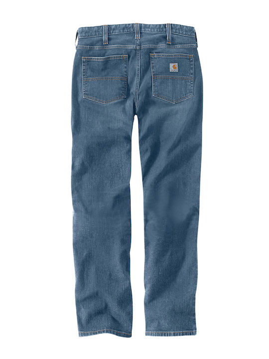 Ανδρικό Παντελόνι Τζιν με Slim Straight Εφαρμογή Μπλε