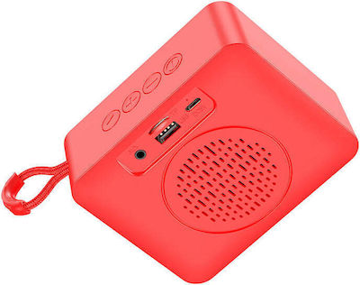 Hoco BS51 Bluetooth Speaker 5W with Radio and Battery Life up to 4 hours Red