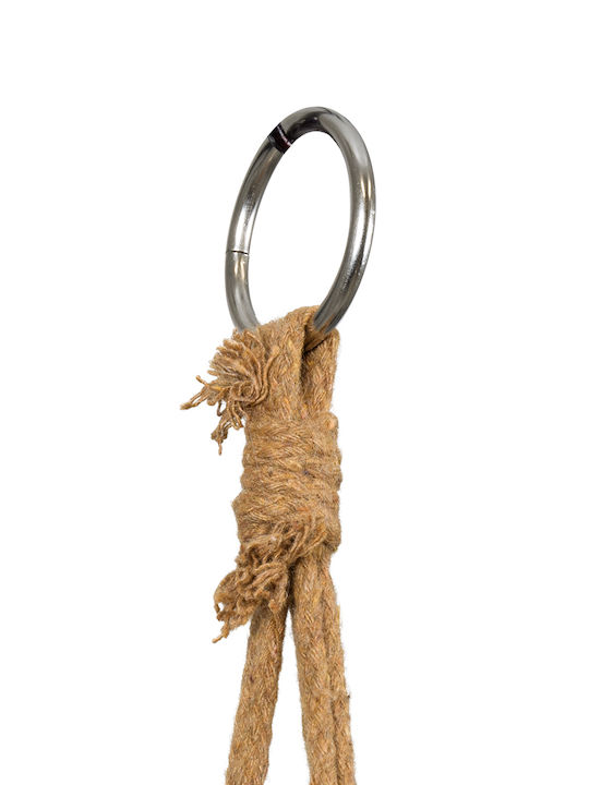 GloboStar Donousa Hanging Planter Ceramic Beige 13.5x13.5x13cm.
