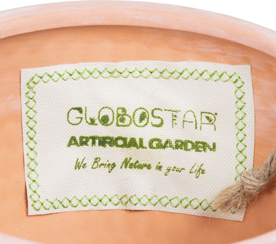 GloboStar Chios Κρεμαστό Κασπώ Κεραμικό Καφέ 19.5x19.5x11.5εκ.