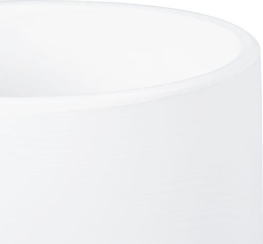 GloboStar Kasos Planter Ceramic White with Stand 15x15x15cm.