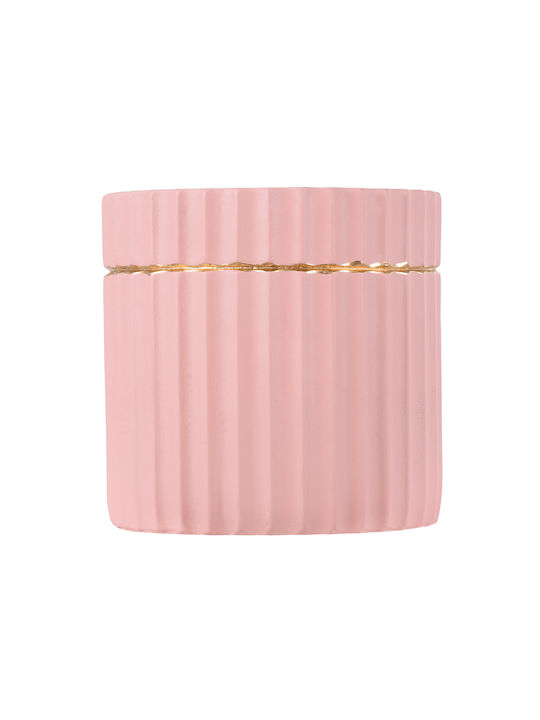 GloboStar Rethymno Planter Ceramic Rose Gold with Stand 17x17x17cm.