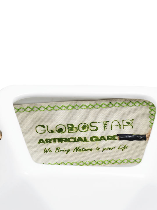 GloboStar Heraklio Hängend Übertopf Keramik Weiß 13.5x13.5x37εκ.