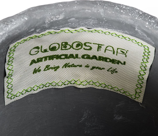 GloboStar Alonissos Planter Concrete Gray with Stand 18.5x18.5x14.5cm.