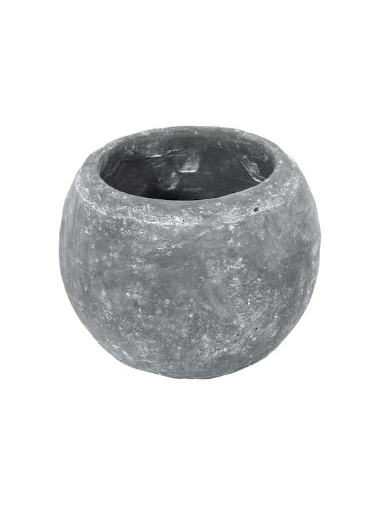 GloboStar Alonissos Übertopf Beton Gray mit Gestell 18.5x18.5x14.5εκ.