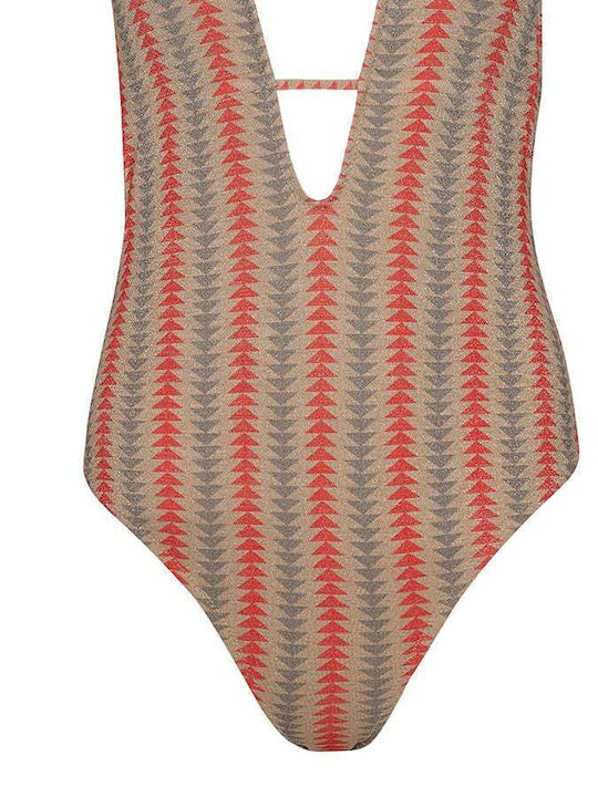 Indian Arrow Brown Swimsuit One Piece For Large Bust