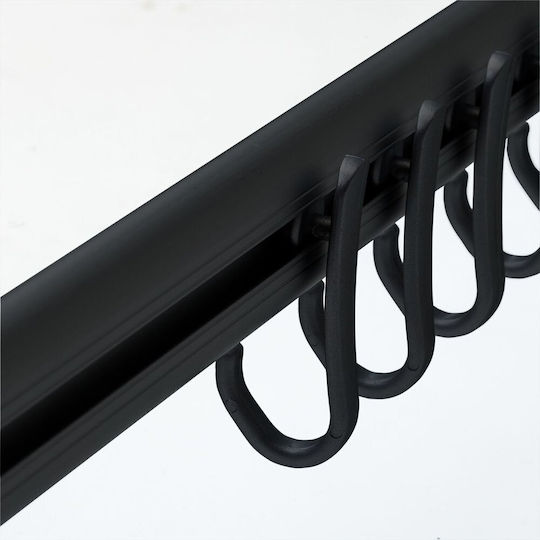 Sealskin Telescopic Corner Shower Curtain Rod Aluminium Black 80x90-170cm