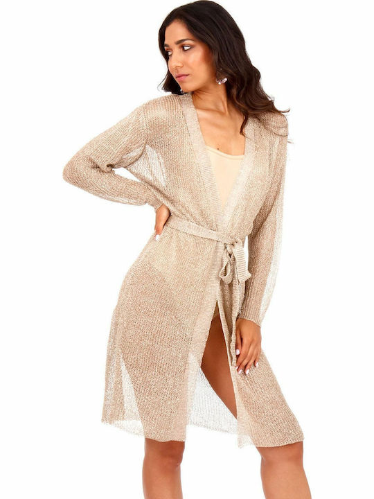 Silia D Women's Mini Kimono Beachwear Gold