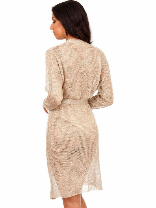 Silia D Women's Mini Kimono Beachwear Gold