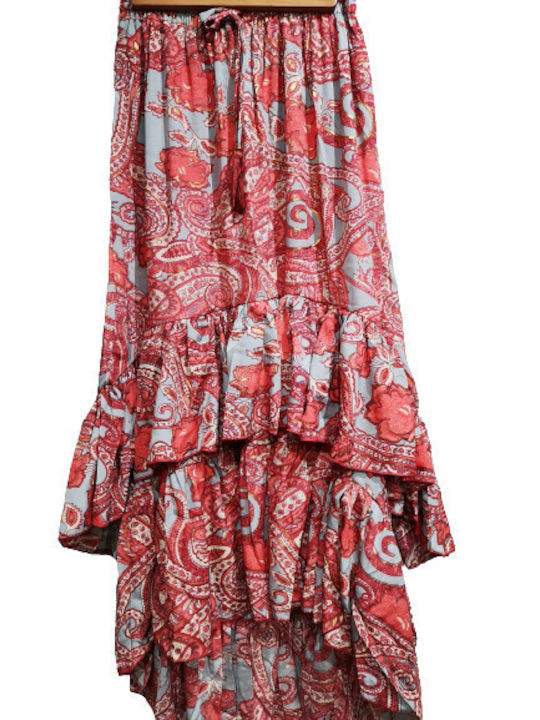 Midi Rock Blumen Rosa