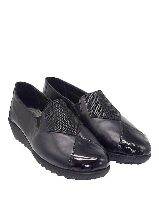 SABINO MOCASINI PENTRU FEMEI-CASUAL-EXTRA LIGHT/SOFT-EASTERN-BLACK LEATHER