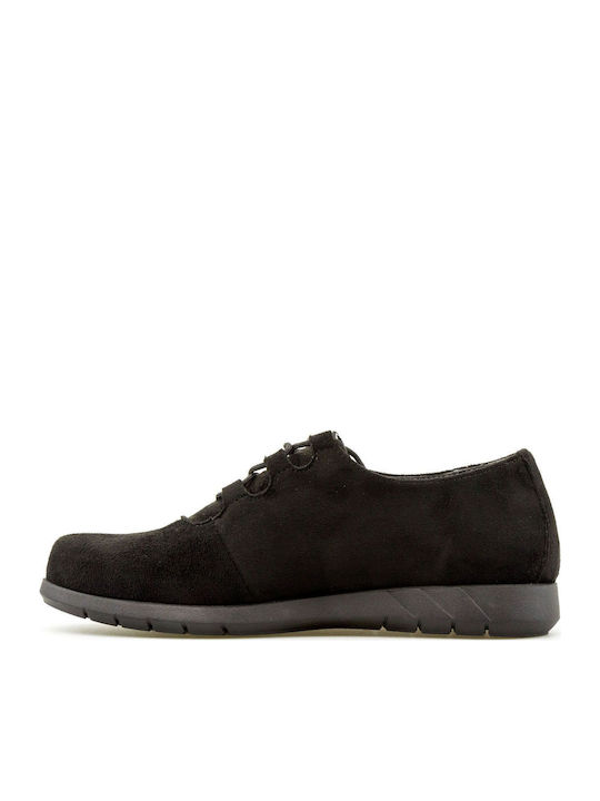 Women's Suede Oxford Shoes Black