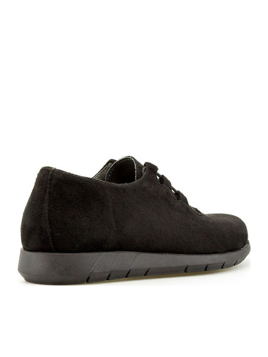 Women's Suede Oxford Shoes Black