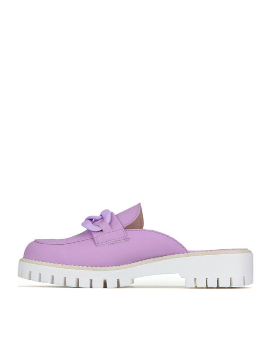 Flat Mules σε Μωβ Χρώμα