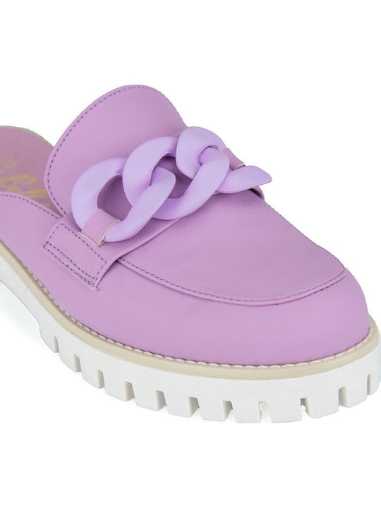 Flat Mules σε Μωβ Χρώμα
