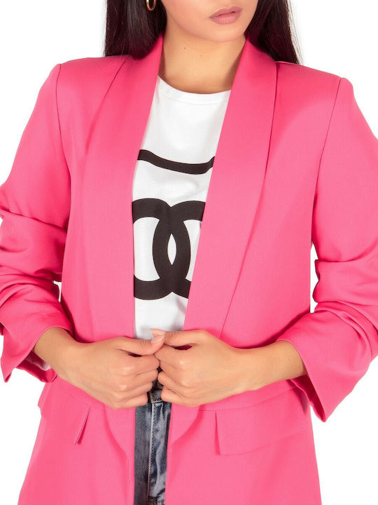 Silia D Long Women's Blazer Fuchsia