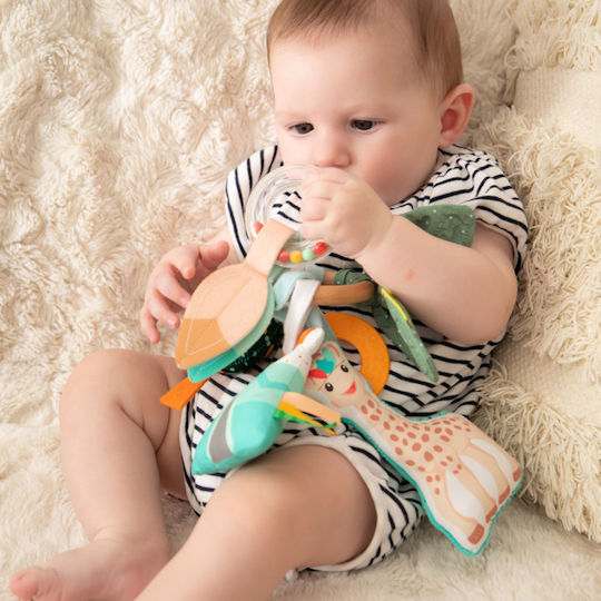 Sophie La Girafe Babyspielzeug Aktivitätsspielzeug am Ring aus Stoff mit Sounds für 6++ Monate