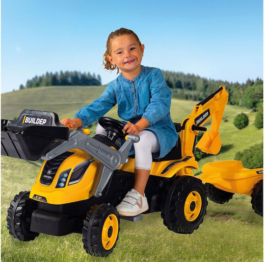 Kinder Bulldozer Builder Max Fuß zu Boden mit Kutsche & Pedal Gelb