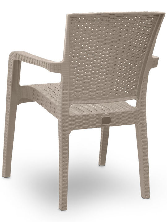 Outdoor Chair Polypropylene Clio Cappuccino GP046-0001 3 57x55x86cm