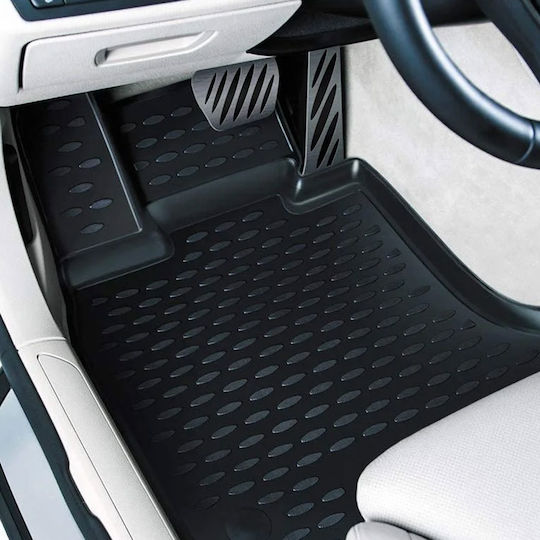 Novline Set of Front and Rear Mats 3pcs Tray Type for Citroen DS 7 Crossback 2018 Black