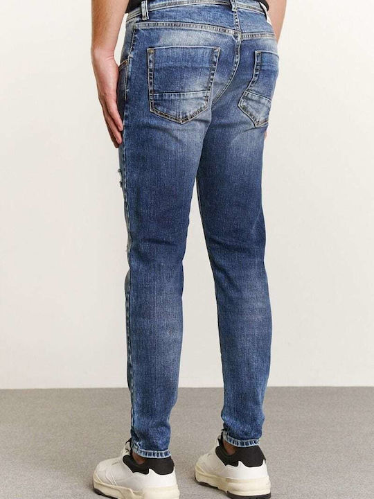 Edward Jeans MP-D-JNS-S23-018 Herren Jeanshose in Slim Fit Blau MP-D-JNS-S23-018-MEDIUM BLUE DENIM