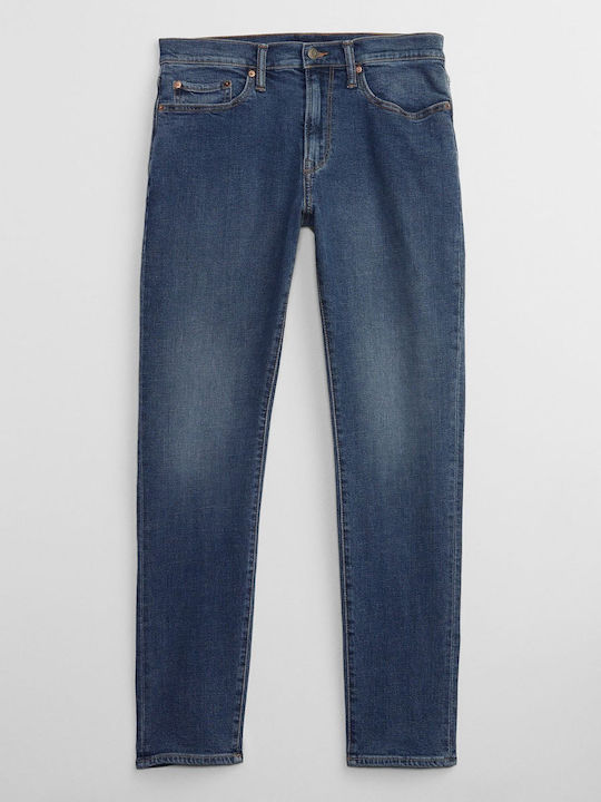 Pantaloni Jeans pentru Bărbați cu Croială Slim Tapered Albastru