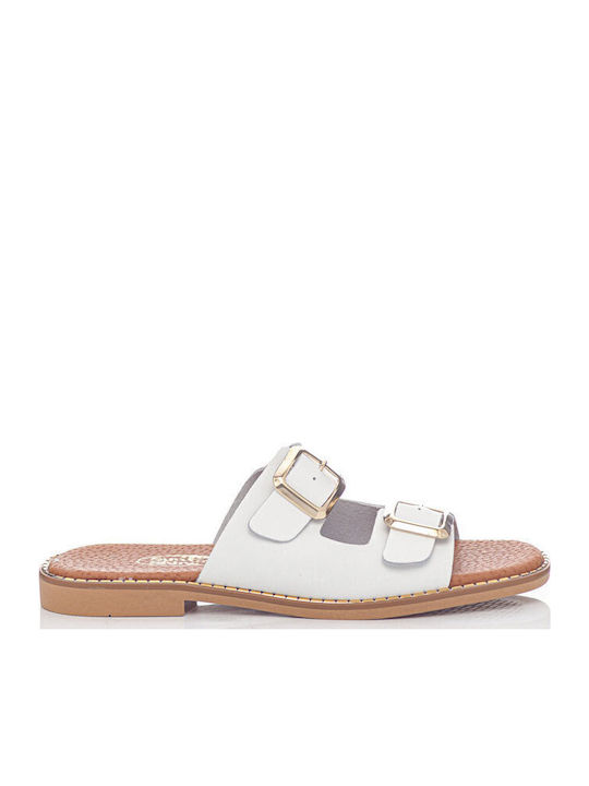 Flache Sandalen für Damen Anatomisch in Weiß Farbe