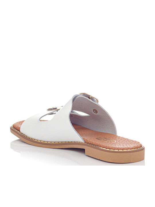 Flache Sandalen für Damen Anatomisch in Weiß Farbe