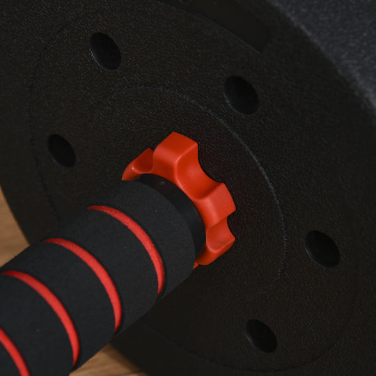 HomCom Αλτήρες Σετ με Μπάρα Συνολικού Βάρους 25kg