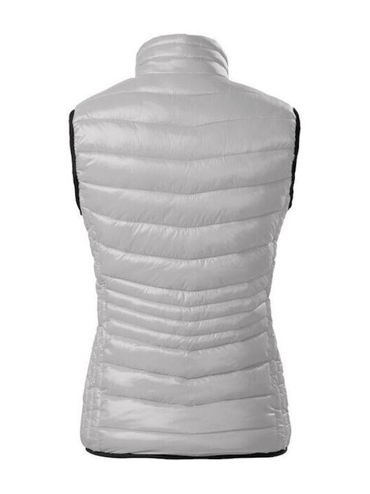Scurtă Jachetă de femei Fără mâneci Puffer Gri