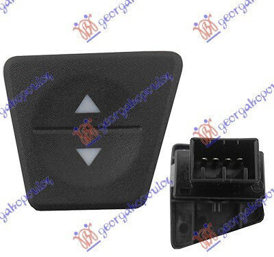 Electric Life Διακόπτης Παραθύρων Αυτοκινήτου για Fiat Panda 4pin Μαύρο