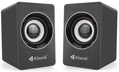 Kisonli A-707 Ηχεία Υπολογιστή 2.0 με Ισχύ 3W Μαύρα
