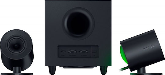 Razer Nommo V2 Безжични компютърни тонколони Компютърни тонколони 2.1 с RGB осветление и Bluetooth в Черен цвят
