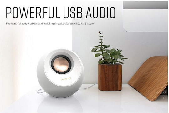 Creative Pebble V3 2.0 Speakers with Bluetooth 8W White