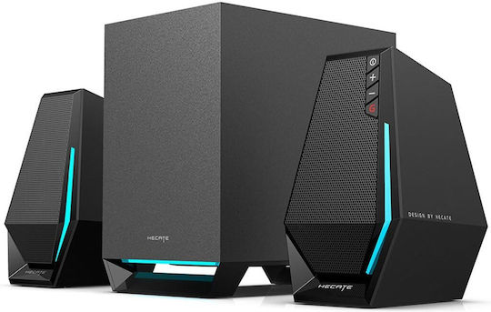 Edifier G1500 Max Ηχεία Υπολογιστή 2.1 με RGB Φωτισμό και Bluetooth Ισχύος 30W σε Μαύρο Χρώμα