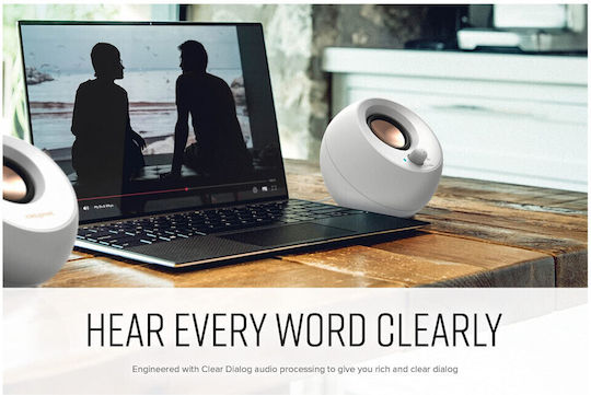 Creative Pebble V3 2.0 Speakers with Bluetooth 8W White