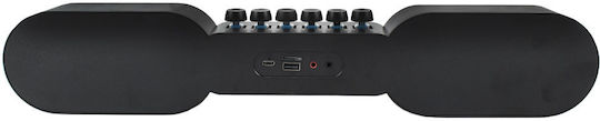 Andowl New Rixing NR-666 2.0 Speakers with RGB and Bluetooth 10W Black
