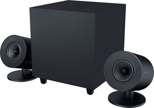 Razer Nommo V2 Безжични компютърни тонколони Компютърни тонколони 2.1 с RGB осветление и Bluetooth в Черен цвят