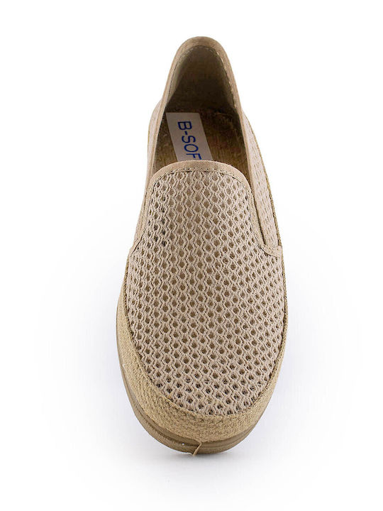 Fabric Men's Espadrilles in Beige Color
