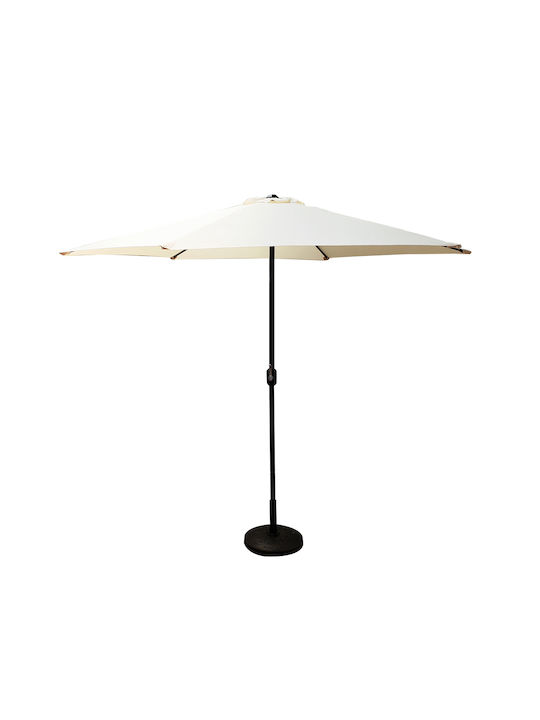 Umbrelă Rotundă Din Aluminiu Graciosa Bej / Negru Φ3xÎ2,55m