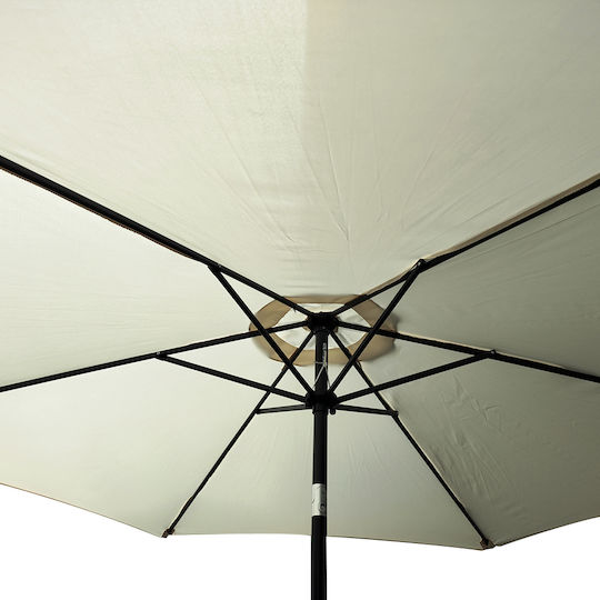 Umbrelă Rotundă Din Aluminiu Graciosa Bej / Negru Φ3xÎ2,55m