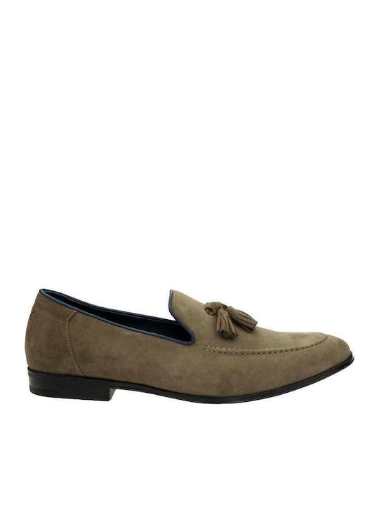 Δερμάτινα Ανδρικά Loafers σε Μπεζ Χρώμα